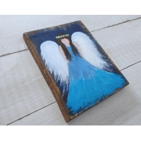 Obraz na desce - Anioł  niebieski